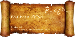 Paulheim Éva névjegykártya
