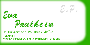 eva paulheim business card